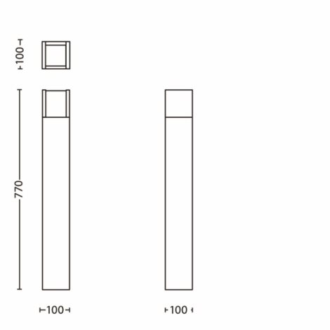 Arbour UltraEfficient venkovní sloupkové LED svítidlo 3,8W 800lm 3000K IP44 77cm, antracit 3