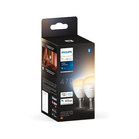 HUE SET 2x WA LED Luster žárovka E14 5,1W 470lm K IP20, stmívatelné 5