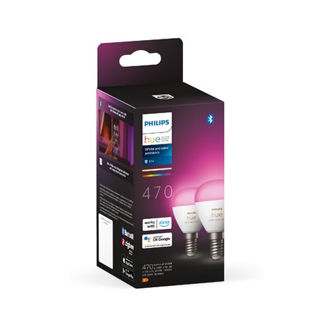 HUE SET 2x WACA LED Luster žárovka E14 5,1W 470lm K IP20, stmívatelné 2