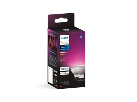 Hue WACA sada 2x LED žárovka GU5,3 MR16 6,3W 12V 400lm 2200K-6500K RGB IP20 4