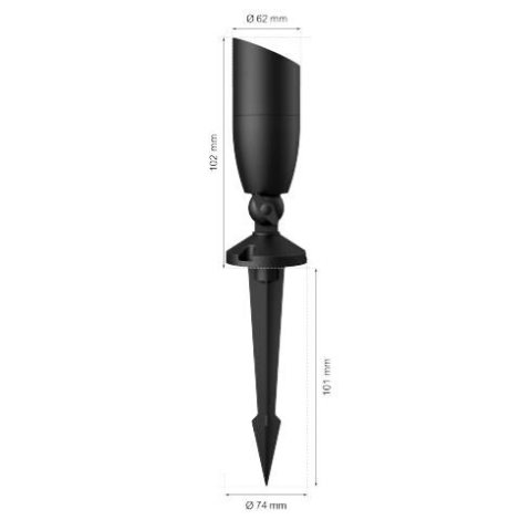 WiZ venkovní zemní spotové Low Voltage LED svítidlo 2x 5W 270lm 2700-5000K RGB IP44, černé 2