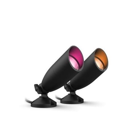WiZ venkovní zemní spotové Low Voltage LED svítidlo 2x 5W 270lm 2700-5000K RGB IP44, černé 7