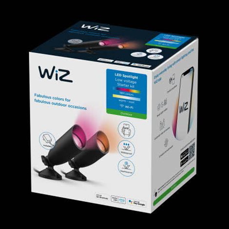 WiZ venkovní zemní spotové Low Voltage LED svítidlo 2x 5W 270lm 2700-5000K RGB IP44, černé 8