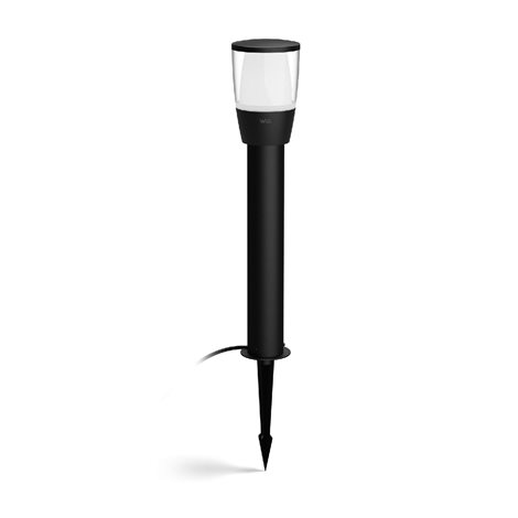 WiZ Elpas 12V venkovní sloupkové LED svítidlo 4,8W 320lm 2700-5000K RGB IP65 52cm, černé-Starter Kit 12