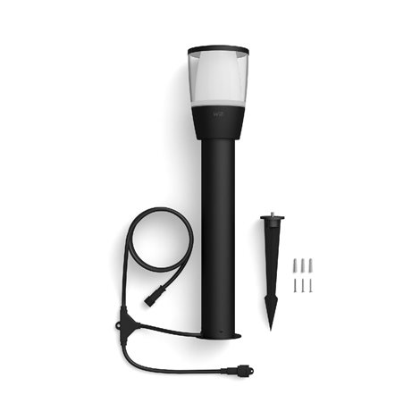 WiZ Elpas 12V venkovní sloupkové LED svítidlo 3,6W 320lm 2700-5000K RGB IP65 52cm, černé - rozšíření 4