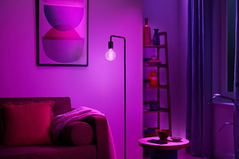 WiZ LED žárovka E27 G95 6,3W 470lm 2200-6500K RGB IP20, stmívatelná 3