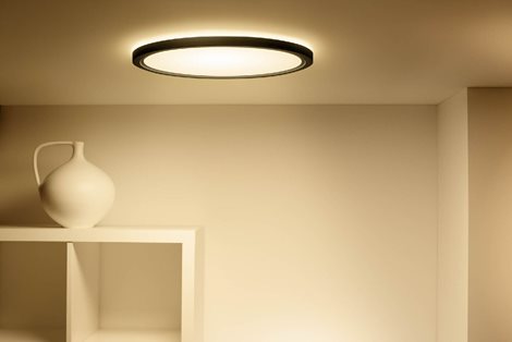 WiZ SuperSlim přisazené LED svítidlo 22W 2600lm 2700-6500K RGB IP20 42cm, černé 5