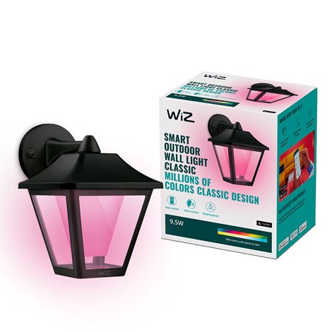 WiZ Wall nástěnné svítidlo LED 9,5W 1000lm 2700-5000K RGB IP44, stmívatelné 2