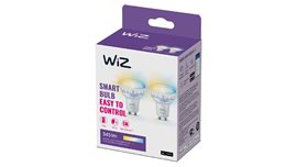 WiZ SET 2x LED skleněná žárovka GU10 PAR16 4,9W (50W) 345lm 2700-6500K IP20, stmívatelná