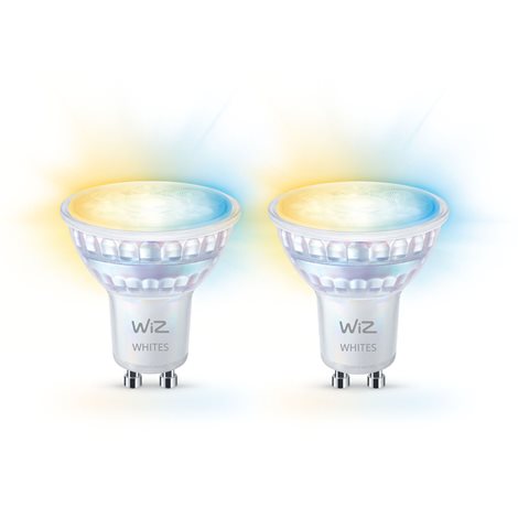 WiZ SET 2x LED skleněná žárovka GU10 PAR16 4,9W (50W) 345lm 2700-6500K IP20, stmívatelná 2