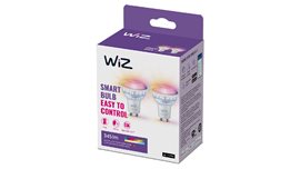 WiZ SET 2x LED skleněná žárovka GU10 PAR16 4,9W (50W) 345lm 2700-6500K RGB IP20, stmívatelná