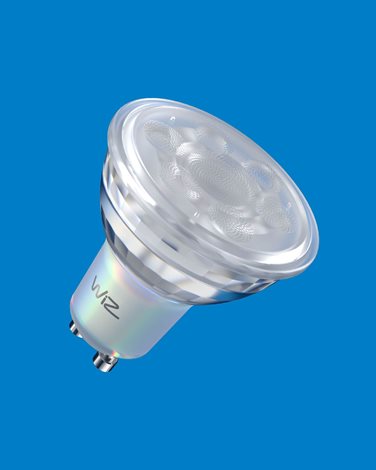WiZ LED skleněná žárovka GU10 PAR16 4,7W 345lm 2700-6500K IP20, stmívatelná 2