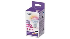 WiZ LED skleněná žárovka GU10 PAR16 4,7W 345lm 2200-6500K RGB IP20, stmívatelná