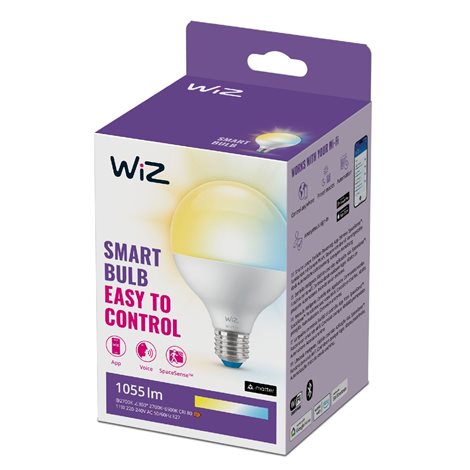 WiZ LED žárovka E27 G95 Globe 11W 1055lm 2700-6500K CRI80 IP20, stmívatelná