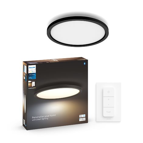Hue WA Aurelle přisazený LED panel 24,5W 2450lm 2200-6500K IP20 39,5cm černé + ovladač 1
