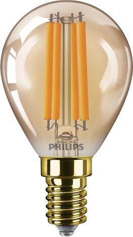 LED filament žárovka E14 P45 6W (40W) 470lm 1800K nestmívatelná, jantarová 1