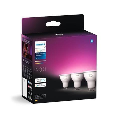 Hue WACA sada 3x žárovka LED GU10 4,2W 400lm 2000-6500K RGB CRI80 IP20 2