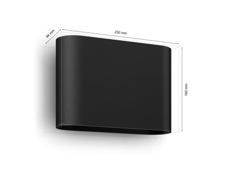 Hue Dymera venkovní nástěnné LED svítidlo 2x10,2W 1020lm 2000-6500K RGB IP44, černé 4