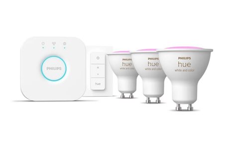 Hue základní set Bridge + 3xLED žárovka WACA GU10 4,2W 400lm 2000-6500K + ovladač 1