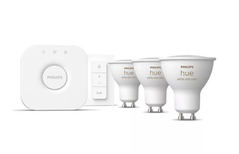 Hue základní set Bridge + 3xLED žárovka WACA GU10 4,2W 400lm 2000-6500K + ovladač 2