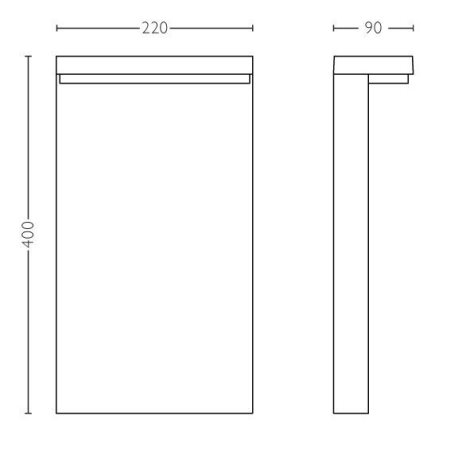 Bustan UltraEfficient venkovní sloupkové LED svítidlo 3,8W  lm 2700K 40cm IP44, antracitové 6