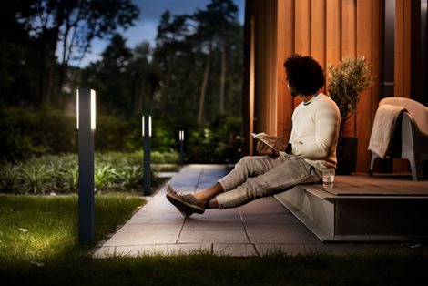 Stratosphere UltraEfficient venkovní sloupkové LED svítidlo 3,8W 800lm 2700K 77cm IP44, antracitové 5