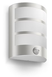 Python UltraEfficient venkovní nástěnné svítidlo se senzorem LED 3,8W 800lm 2700K IP44, nerezové
