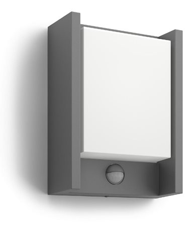 Arbour UltraEfficient venkovní nástěnné svítidlo se senzorem LED 3,8W 800lm 2700K IP44, antracit 1