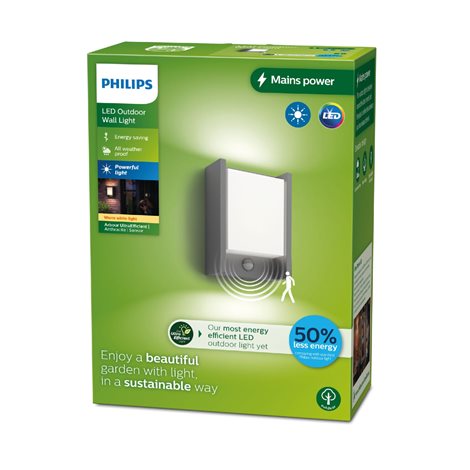 Arbour UltraEfficient venkovní nástěnné svítidlo se senzorem LED 3,8W 800lm 2700K IP44, antracit 4