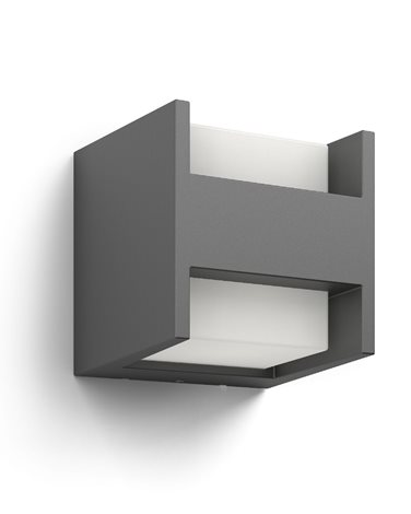 Arbour UltraEfficient venkovní nástěnné LED svítidlo 2x3,8W 800lm 2700K IP44, antracitové 1