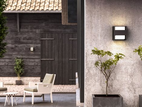 Arbour UltraEfficient venkovní nástěnné LED svítidlo 2x3,8W 800lm 2700K IP44, antracitové 5