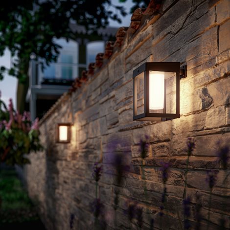 Camill UltraEfficient solární venkovní nástěnné LED svítidlo 1,4W 250lm 3000K IP44, černé 3