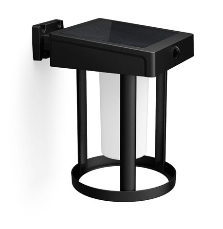 Camil UltraEfficient solární venkovní nástěnné LED svítidlo 1,4W 250lm 3000K IP44, černé 1