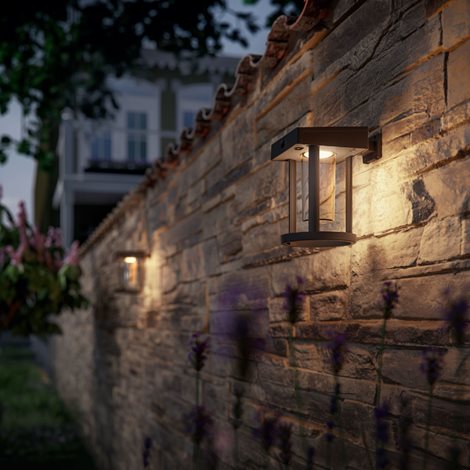Camil UltraEfficient solární venkovní nástěnné LED svítidlo 1,4W 250lm 3000K IP44, černé 3