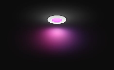 Hue WCA Slim koupelnové zápustné svítidlo LED 8,3W 750lm 2200-6500K RGB 9cm kulaté IP44, bílé 7