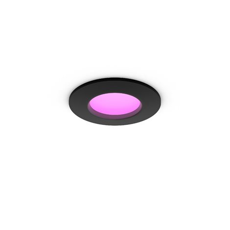 Hue WCA Slim koupelnové zápustné svítidlo LED 8,3W 790lm 2200-6500K RGB 9cm kulaté IP44, černé 7