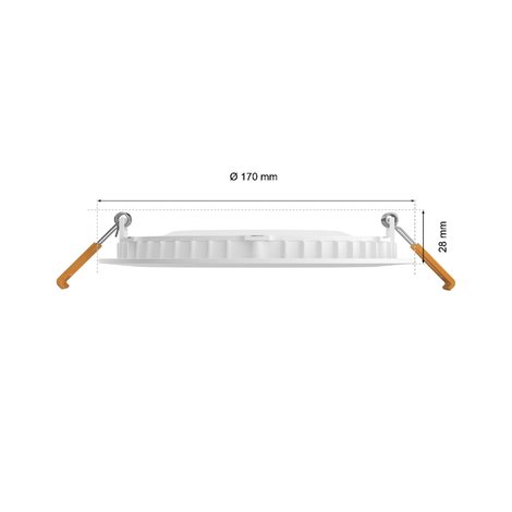 Hue WCA Slim L zápustné svítidlo LED 12W 980lm 2200-6500K RGB CRI80 17cm kulaté IP44, bílé 2
