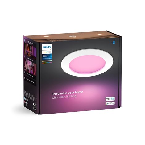 Hue WCA Slim L zápustné svítidlo LED 12W 980lm 2200-6500K RGB CRI80 17cm kulaté IP44, bílé 6