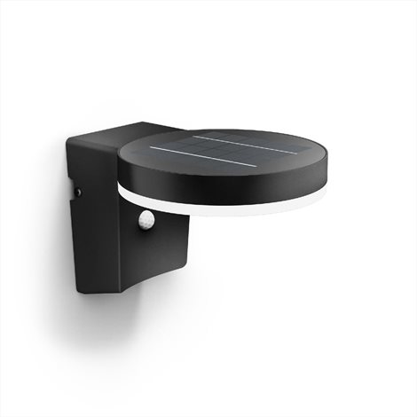 Zonal UltraEfficial solární venkovní nástěnné LED svítidlo s čidlem 1,3W 250lm 3000K  IP44, černé 2
