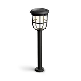 Radii UltraEfficient solární venkovní sloupkové LED svítidlo 1,3W 250lm 3000K 60cm IP44, černé