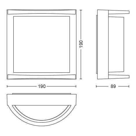 Samondra UltraEfficient venkovní nástěnné LED svítidlo 3,8W 800lm 2700K IP44, antracitové 5