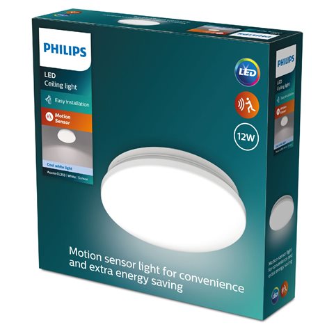 Acuna CL253 stropní svítidlo se senzorem LED 12W 1500lm 4000K CRI80 24,5cm kulaté IP20, bílé 2