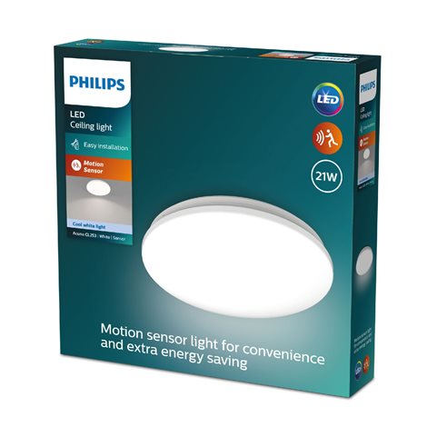 Acuna CL253 stropní svítidlo se senzorem LED 21W 2900lm 4000K CRI80 35cm kulaté IP20, bílé 2