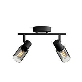 Palms bodové svítidlo 2x E14 25W bez zdroje 27,5cm IP20, černé