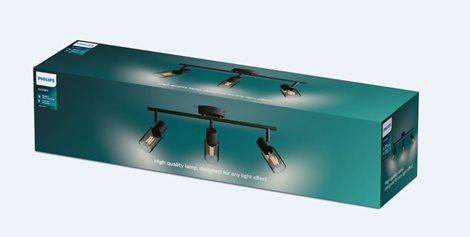 Palms bodové svítidlo 3x E14 25W bez zdroje 48,5cm IP20, černé 2