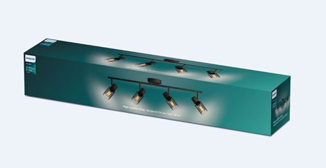 Palms bodové svítidlo 4x E14 25W bez zdroje 69,5cm IP20, černé 2