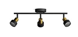Conduit bodové svítidlo 3x GU10 5W bez zdroje 48,5cm IP20, černé/zlaté