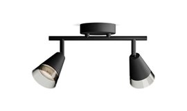 Cleft bodové svítidlo 2x GU10 5W bez zdroje 27,5cm IP20, černé