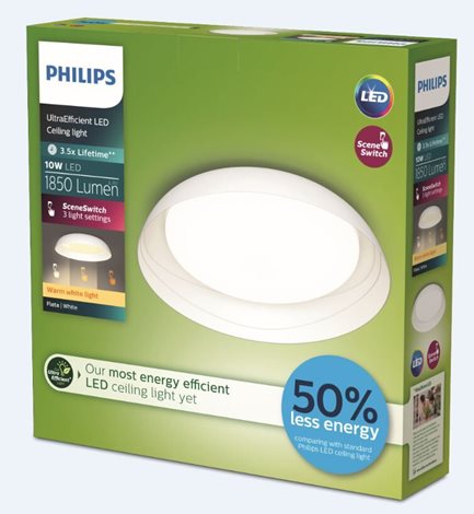 Fleta UltraEfficient stropní svítidlo LED 10W 1850lm 2700K CRI80 35cm kulaté IP20, bílé 4