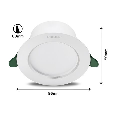 DIAMOND Cut Ultra Efficient podhledové LED svítidlo 2W 310lm 3000K 9cm kulaté IP20, bílé 3